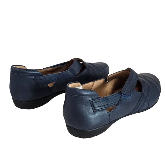 Array Cheyn Wale navy Loafer size12 Leather Upper Slip-On Shoes Cutout Design - Picture 8 of 9